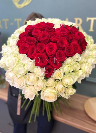 Букет "Сердце" из 101 розы