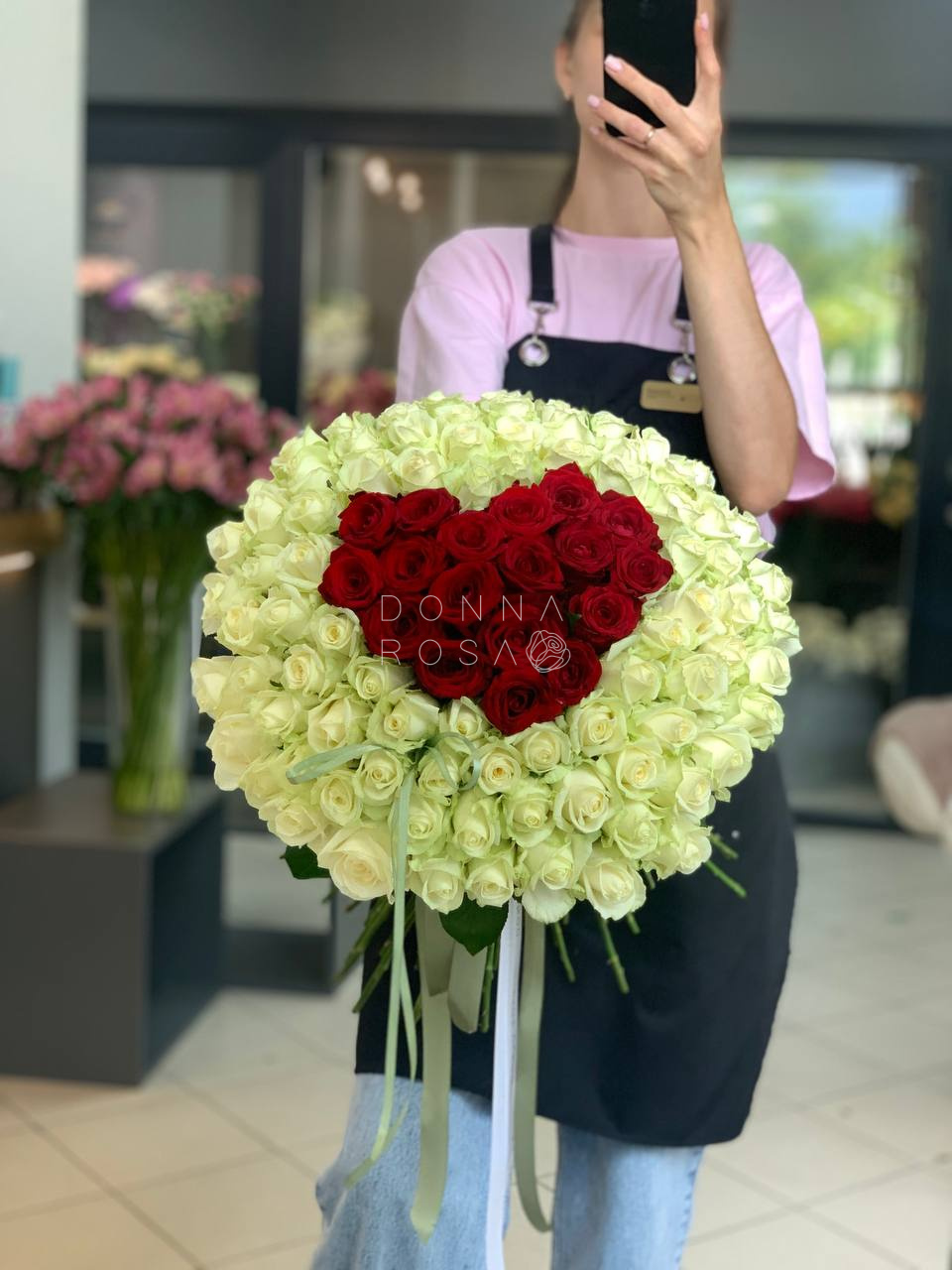 Букет "Сердце" из 101 розы