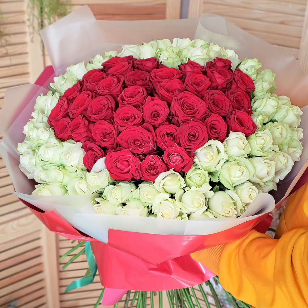 Букет "Сердце" из 101 розы