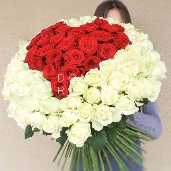 Букет "Сердце" из 101 розы