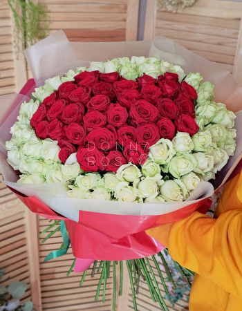 Букет "Сердце" из 101 розы