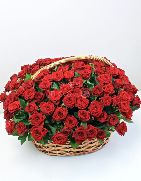 Корзина из 151 розы Red Naomi