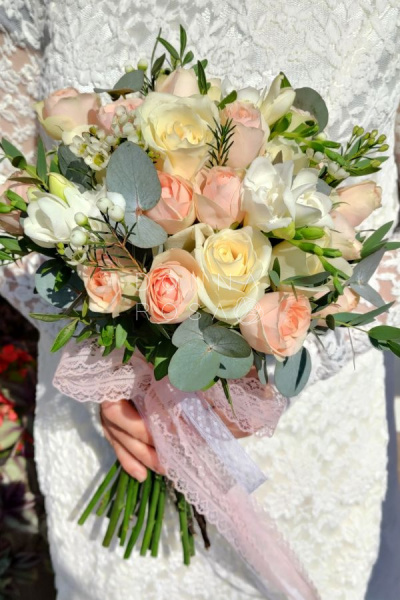 Свадебный букет  "Morning dew"