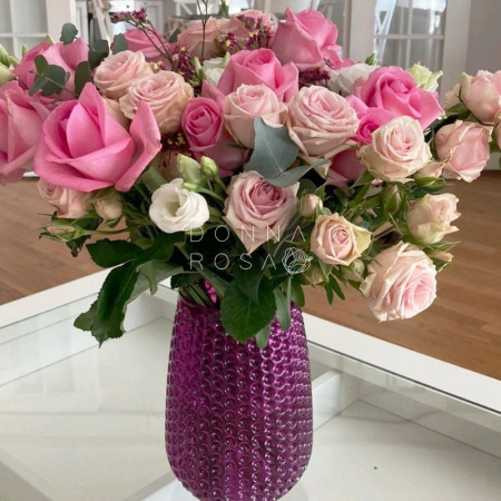 Ваза из цветного стекла №1