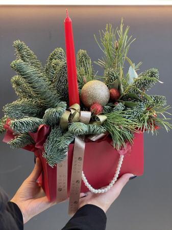 Композиция в сумочке Рождественская 