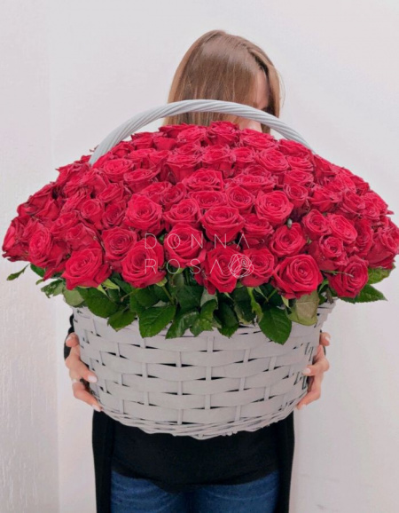 Корзина из 151 розы Red Naomi