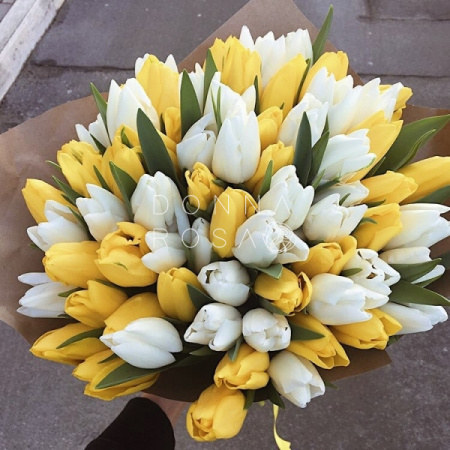 Букет "Микс" из 51 тюльпана